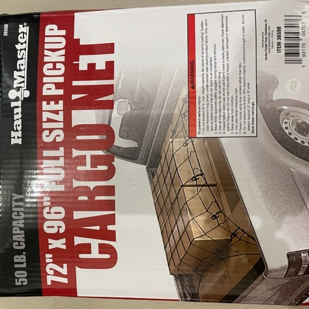 Black Cargo Net for Full Size Pickup